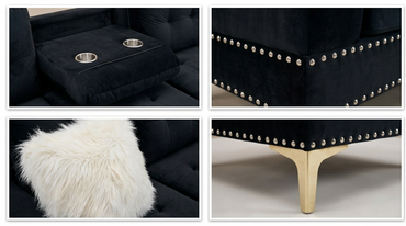 Joy II (Black) Living Room Set