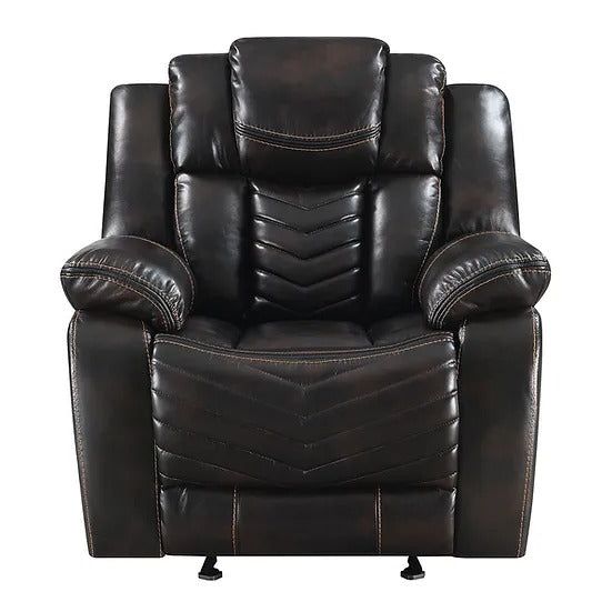 Lucky Charm Sec (Brown) Reclining Sectional
