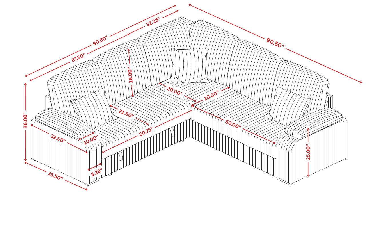 Neeha (Grey) Sectional