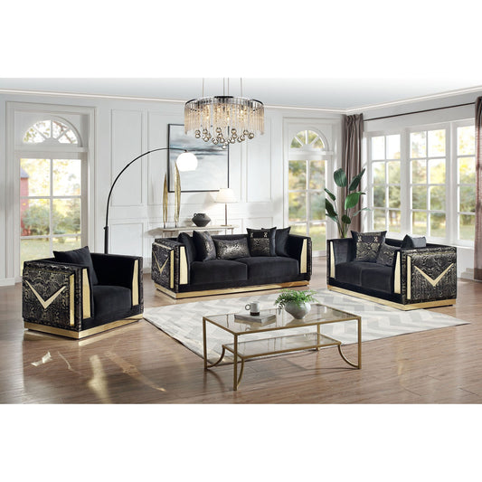 Monaco (Black) Living Room Set