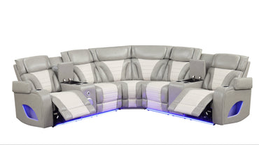 Robin (Grey) Reclining Sectional