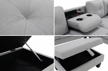 Star (Lt Grey) Living Room Set
