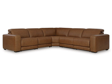 Laramie 5-Piece Power Reclining Sectional - Caramel