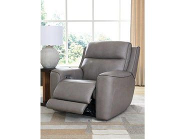 5Z-Relaxation Dual Power Leather Recliner - Coin