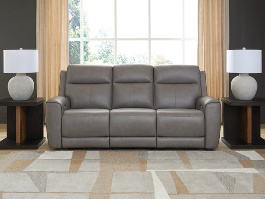 5Z-Relaxation Dual Power Reclining Sofa - Coin