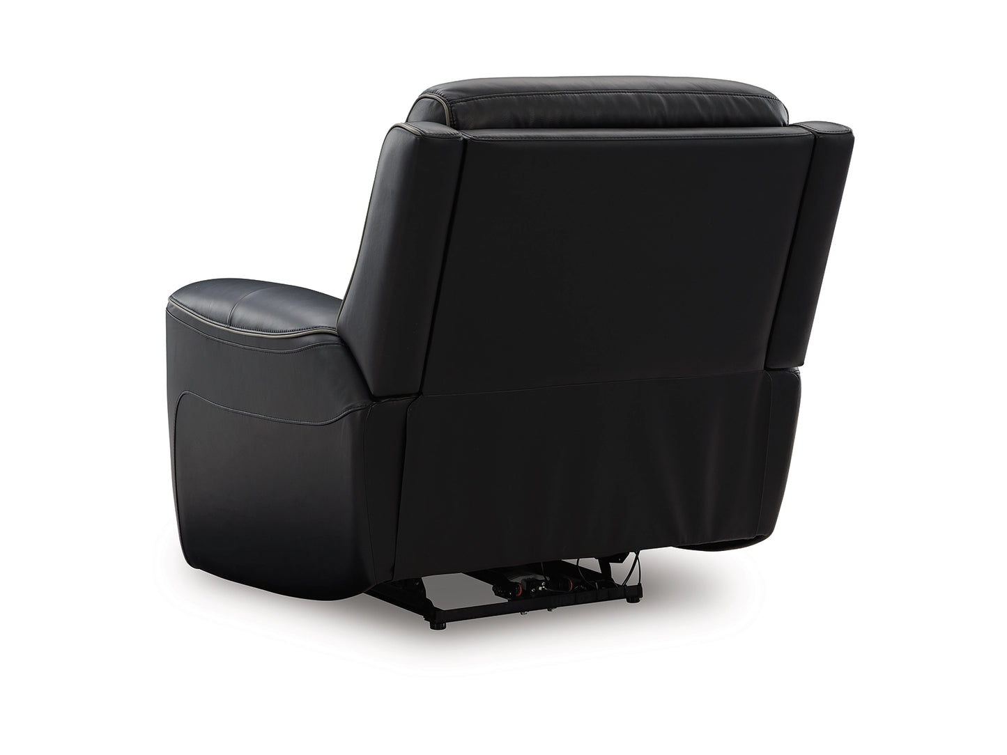 5Z-Relaxation Dual Power Leather Recliner - Onyx