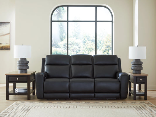 5Z-Relaxation Dual Power Reclining Sofa - Onyx