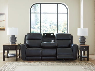 5Z-Relaxation Dual Power Reclining Sofa - Onyx
