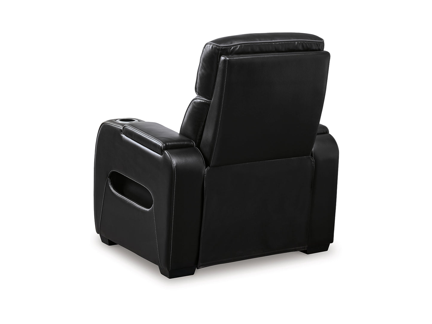 Broadmoor Dual Power Leather Recliner - Black