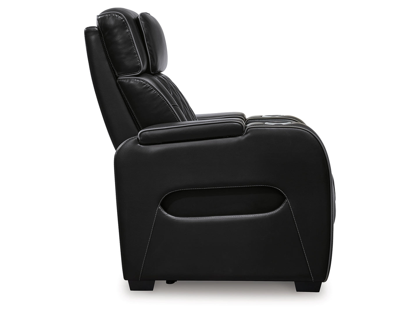 Broadmoor Dual Power Leather Recliner - Black