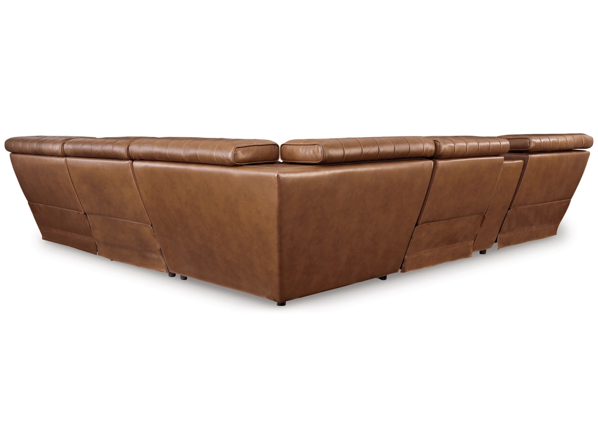 Colorado 6-Piece Dual Power Leather Reclining Modular Sectional