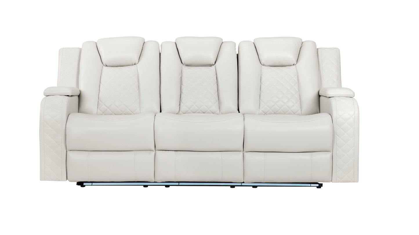 Eclipse (White) Reclining Living Room Set
