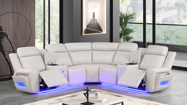 Galaxy Power (Sand) Reclining Sectional