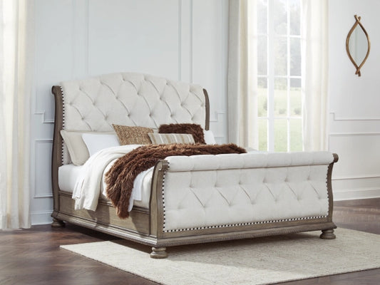 Cambridge King Upholstered Sleigh Bed