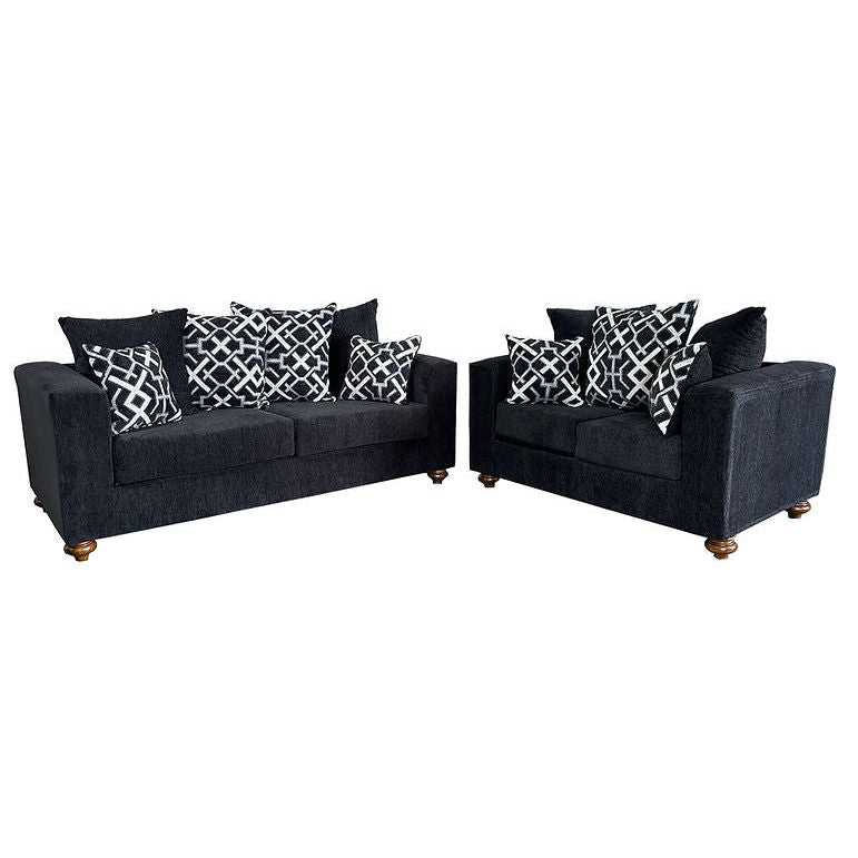 Graphite S&L (Black) Living Room Set