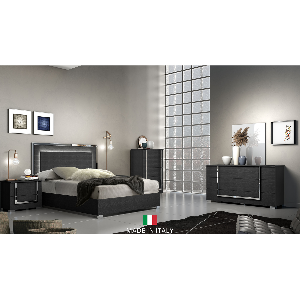 Antonella Collection (Black) Bedroom Set