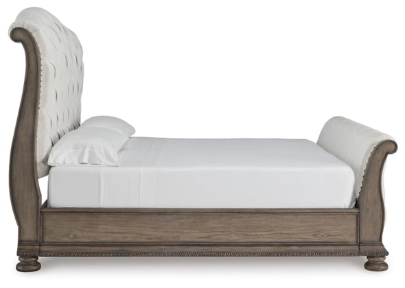 Cambridge King Upholstered Sleigh Bed