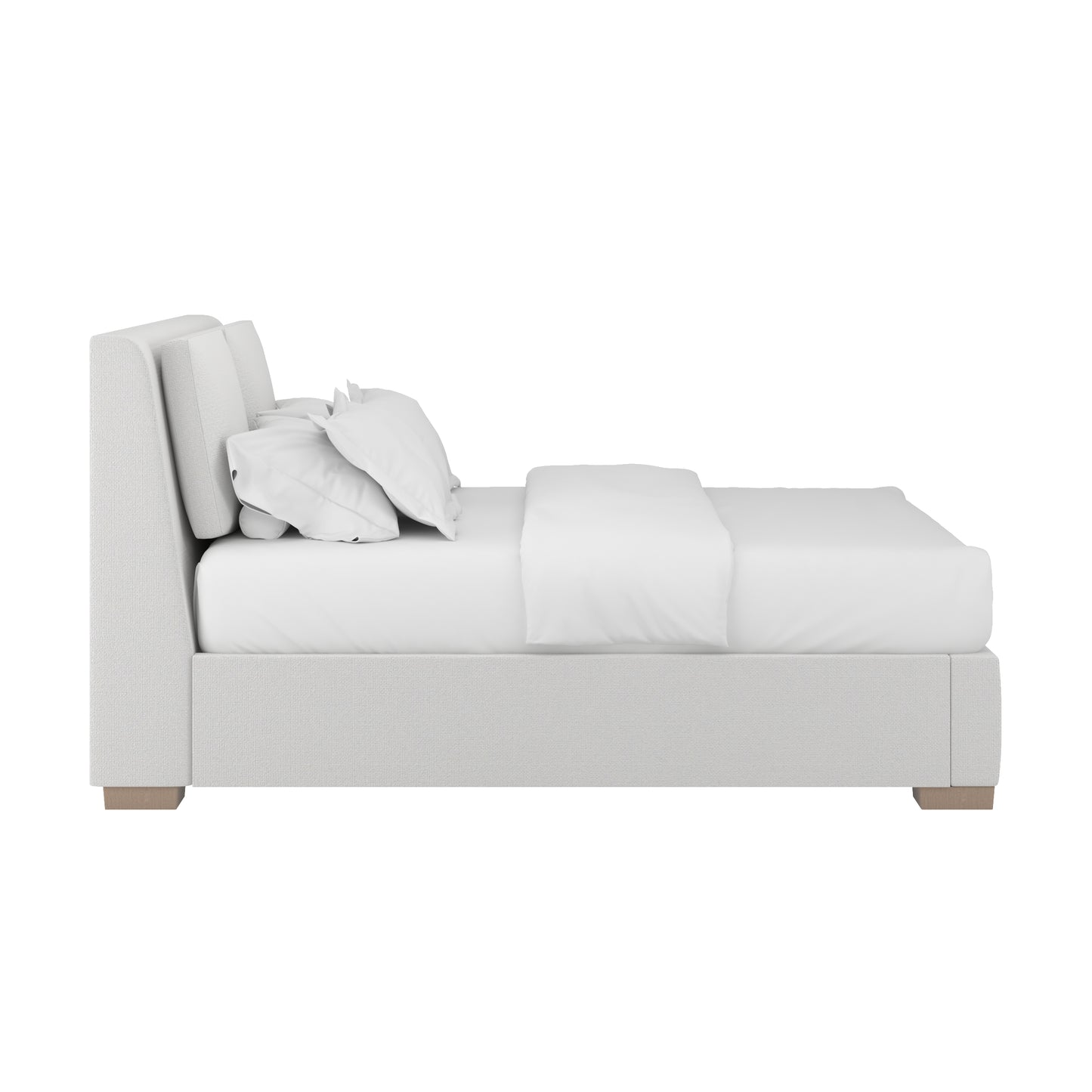 Grant King Pillow Back Uph Bed-Snow