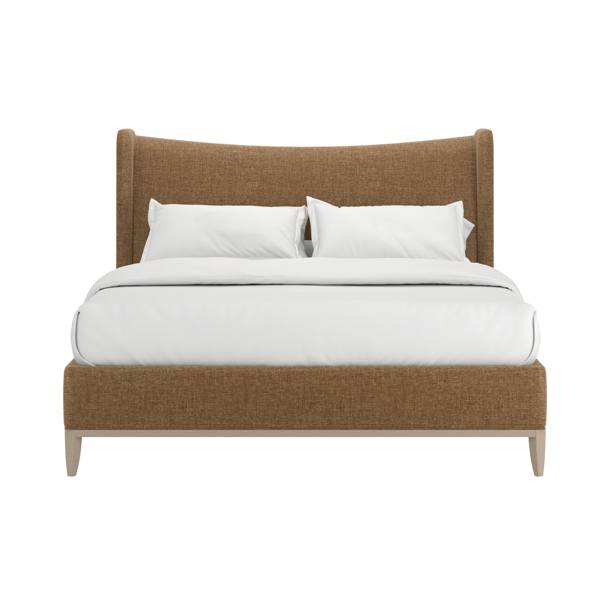Edwin King Wing Shelter Uph Bed-Suede