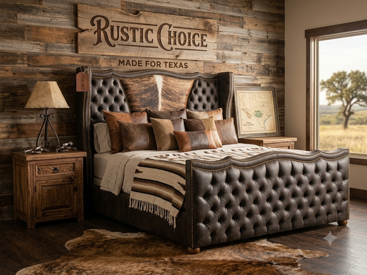 The Maverick Cowhide Bed