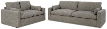 Dramatic 2-Piece Sofa and Loveseat - Granite