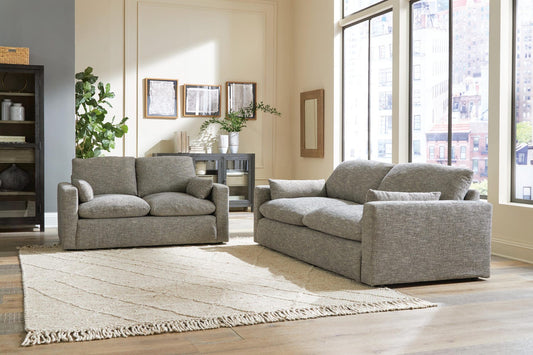 Dramatic 2-Piece Sofa and Loveseat - Granite