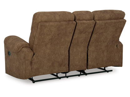 Edenwold Manual Reclining Loveseat with Console - Brindle