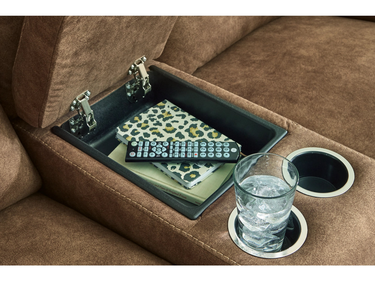 Edenwold Manual Reclining Loveseat with Console - Brindle