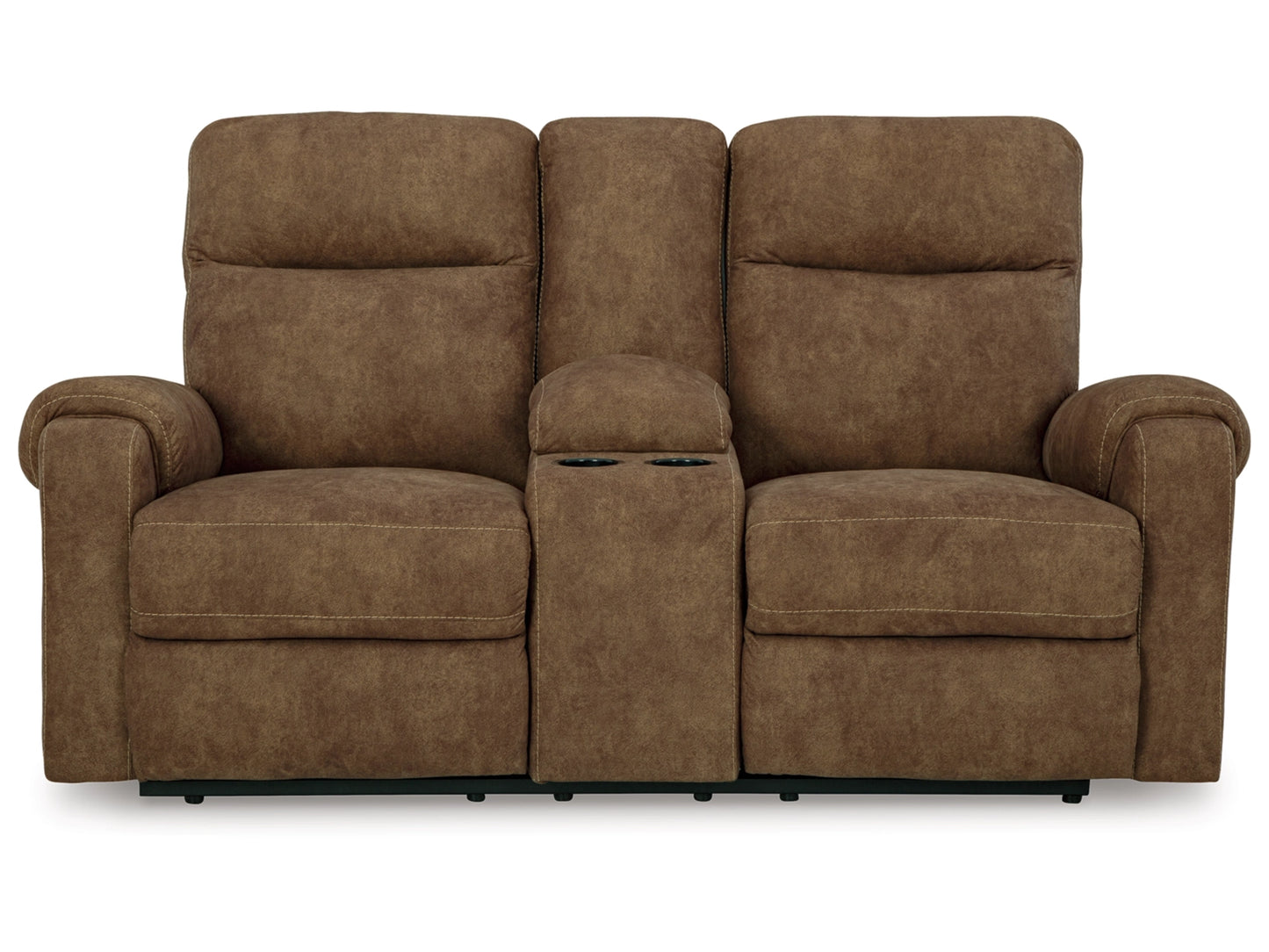 Edenwold Manual Reclining Loveseat with Console - Brindle