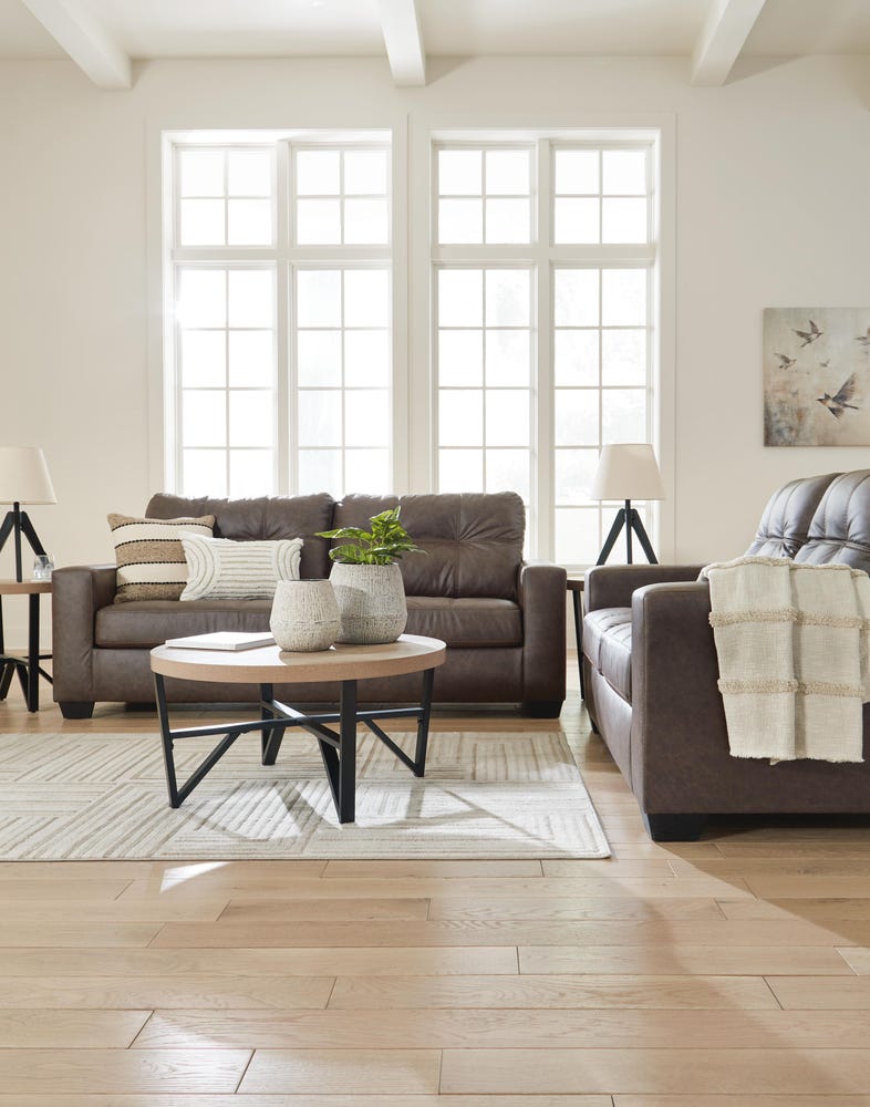 Barlin Mills 2-Piece Sofa and Loveseat - Umber