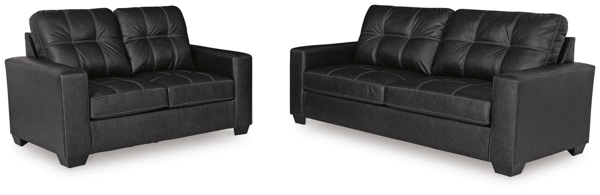 Barlin Mills 2-Piece Sofa and Loveseat - Carbon