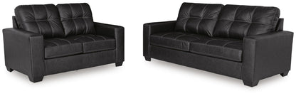 Barlin Mills 2-Piece Sofa and Loveseat - Carbon