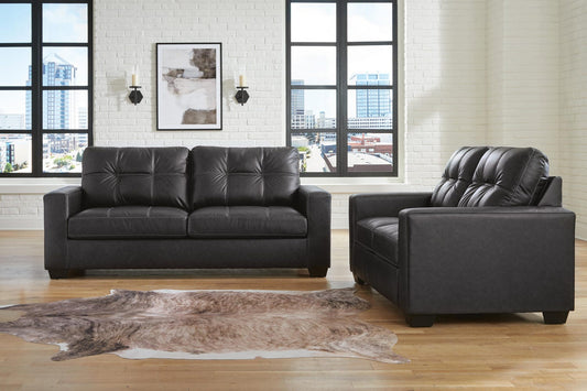 Barlin Mills 2-Piece Sofa and Loveseat - Carbon