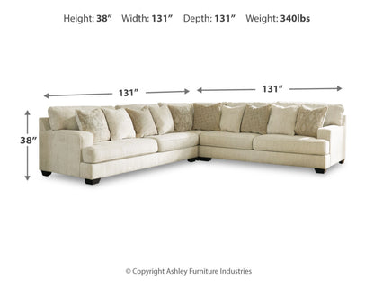 Rawcliffe 3-Piece Sectional - Parchment
