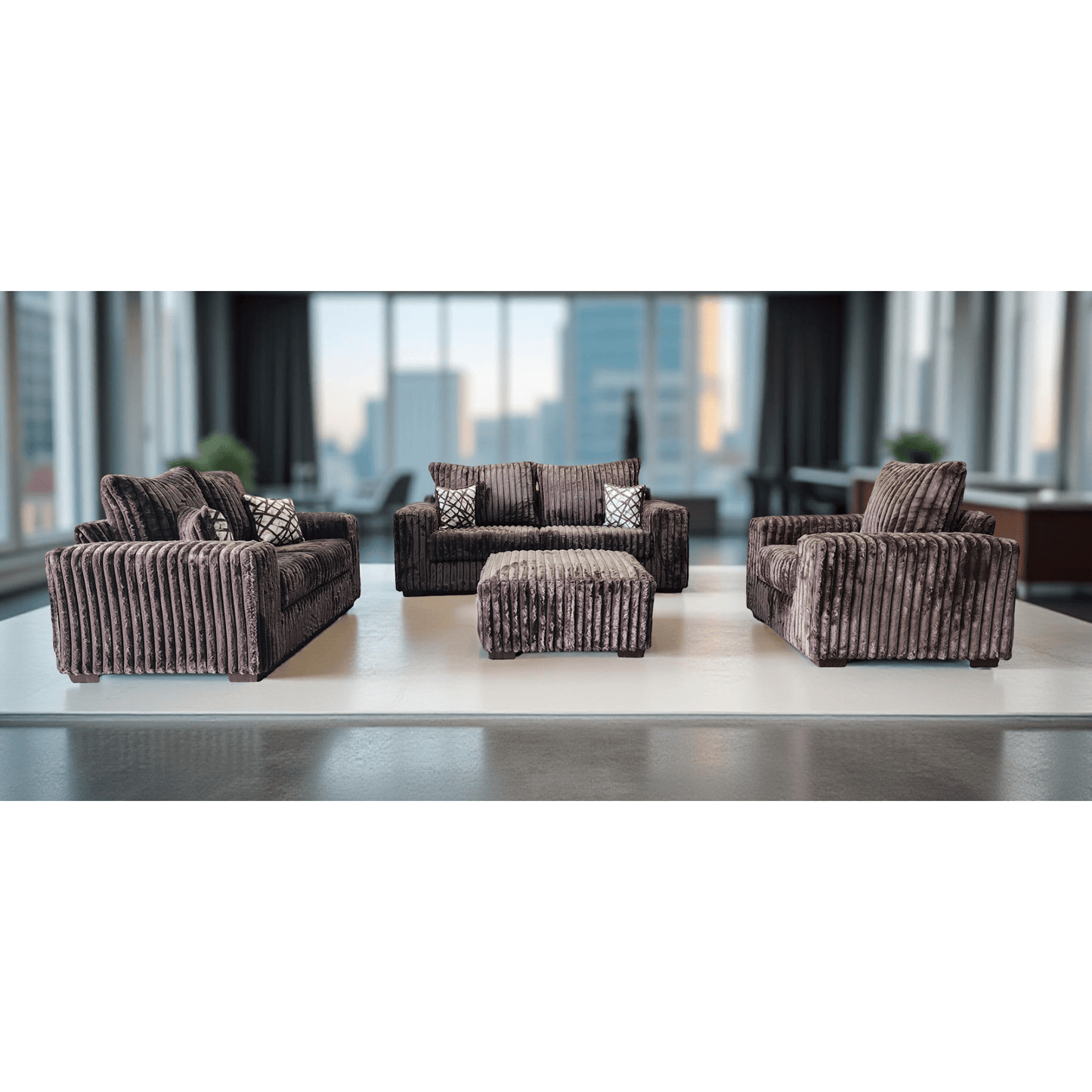 Texan Oversize (Brown) Living Room Set