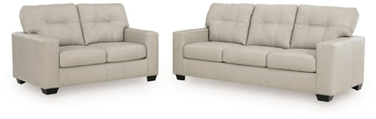 Santorine Leather Sofa and Loveseat