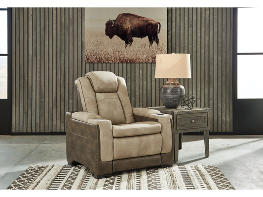 Next-Gen DuraPella Performance Fabric Dual Power Recliner - Sand