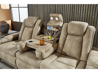 Next-Gen DuraPella Performance Fabric Dual Power Reclining Sofa - Sand