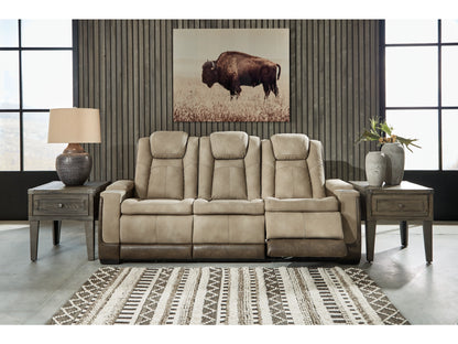 Next-Gen DuraPella Performance Fabric Dual Power Reclining Sofa - Sand