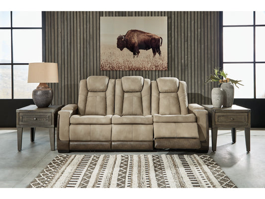 Next-Gen DuraPella Performance Fabric Dual Power Reclining Sofa - Sand
