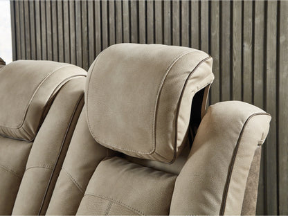 Next-Gen DuraPella Performance Fabric Dual Power Reclining Sofa - Sand