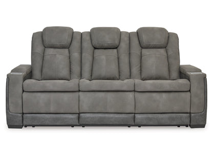 Next-Gen DuraPella Performance Fabric Dual Power Reclining Sofa - Slate