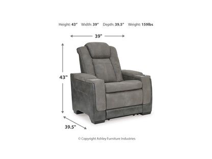Next-Gen DuraPella Performance Fabric Dual Power Recliner - Slate