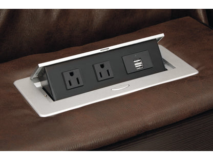 Owner's Box Dual Power Reclining Sofa - Thyme
