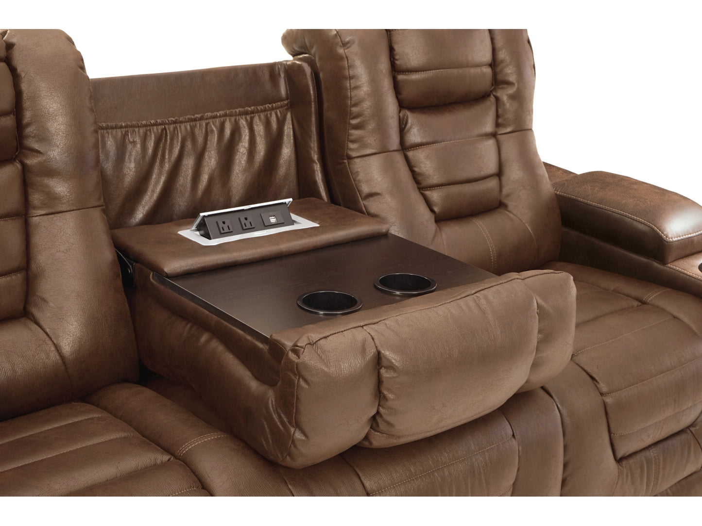 Owner's Box Dual Power Reclining Sofa - Thyme