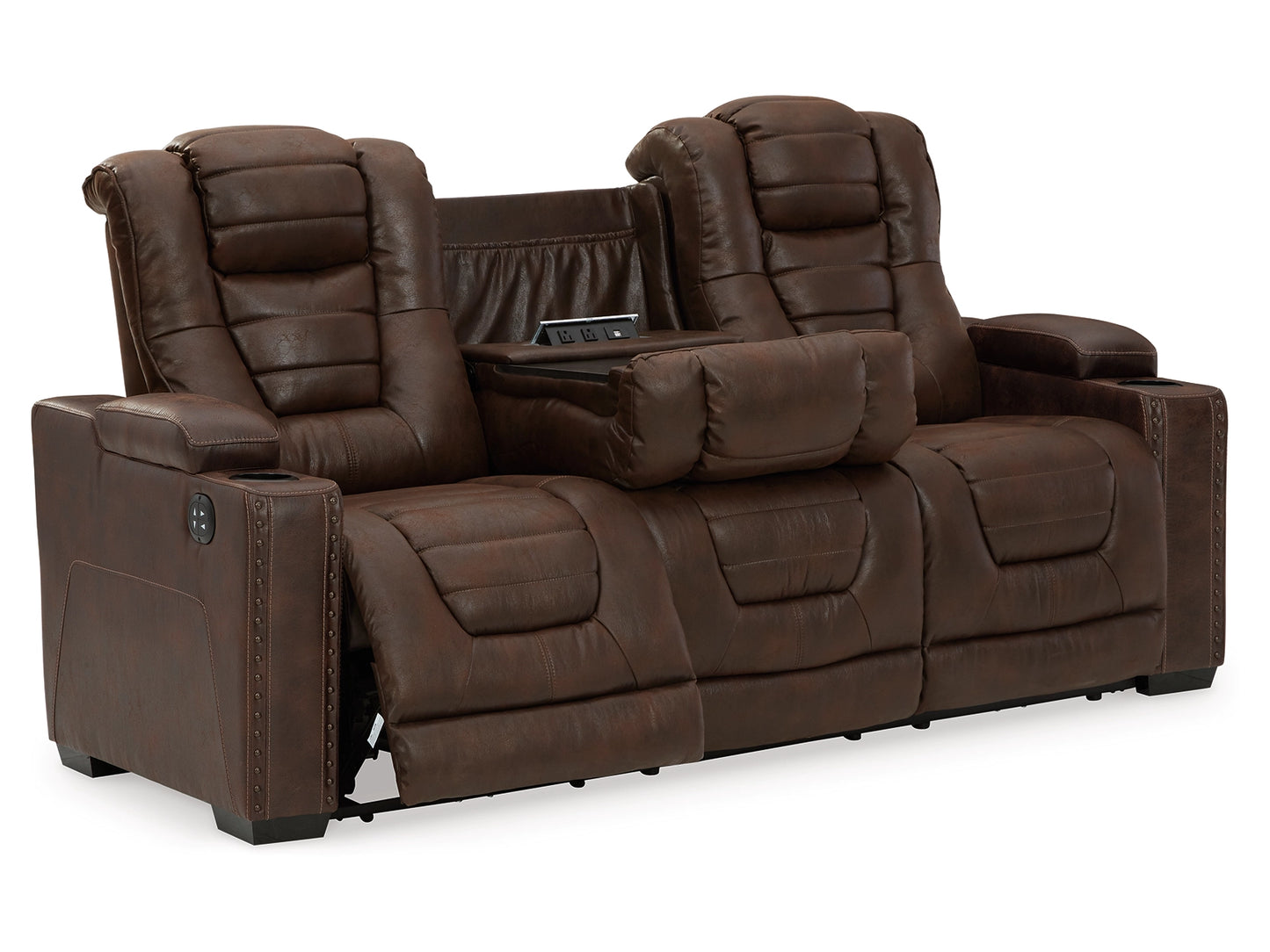 Owner's Box Dual Power Reclining Sofa - Thyme