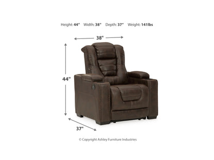 Owner's Box Dual Power Recliner - Thyme