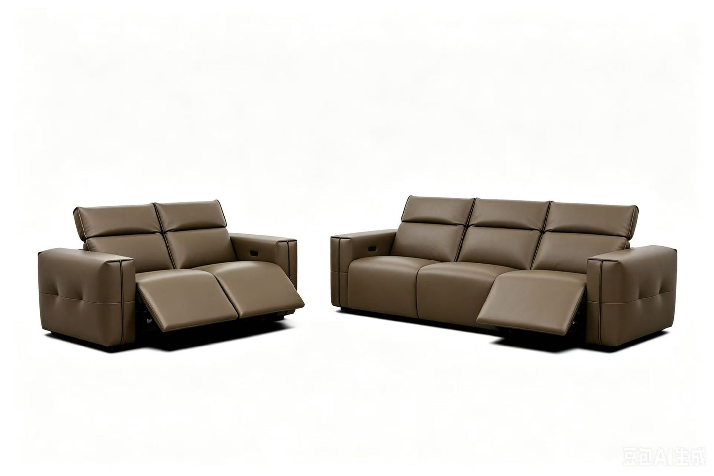 Ember Power Reclining Sofa & Loveseat (Brown)
