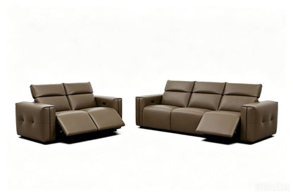 Ember Power Reclining Sofa & Loveseat (Brown)
