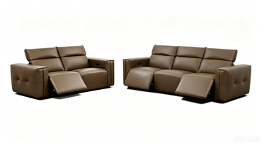 Ember Power Reclining Sofa & Loveseat (Brown)